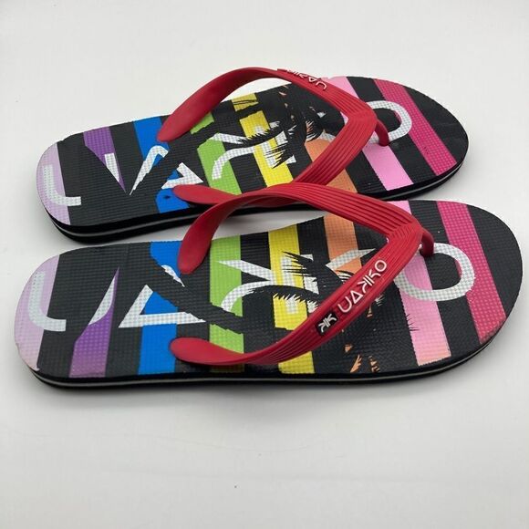 UAKKO Tropical Print Unisex Flip Flops Size EU 39/US 9 - Picture 3 of 7